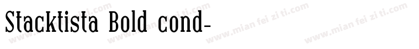 Stacktista Bold cond字体转换